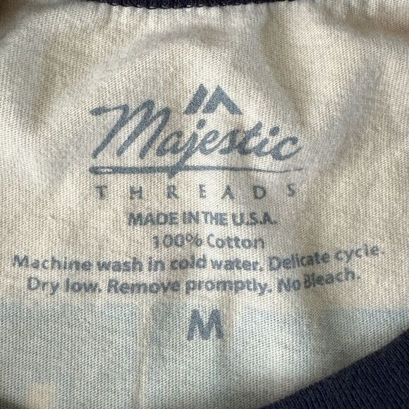 Majestic Threads Tennessee Titans Raglan 3/4 Sleeve Tee Medium - Picture 3 of 10